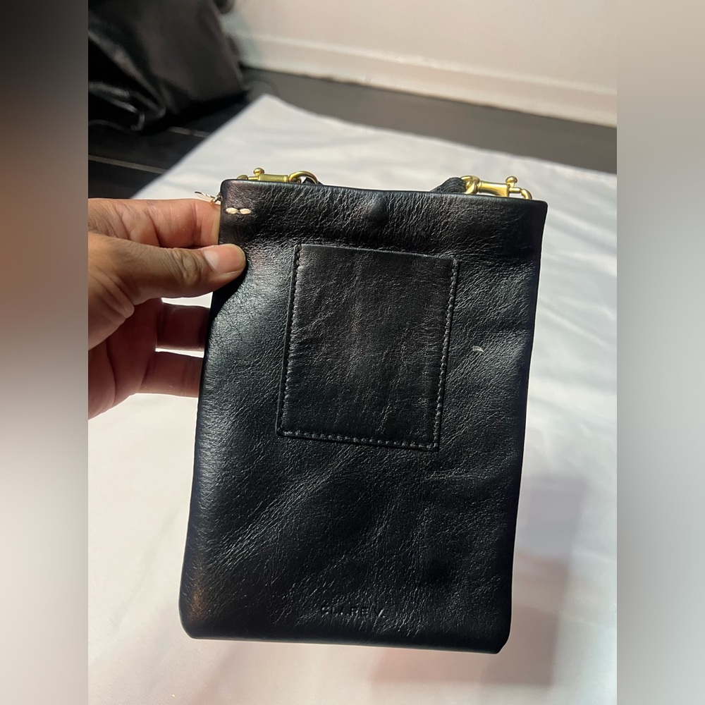 Black Leather Crossbody Bag